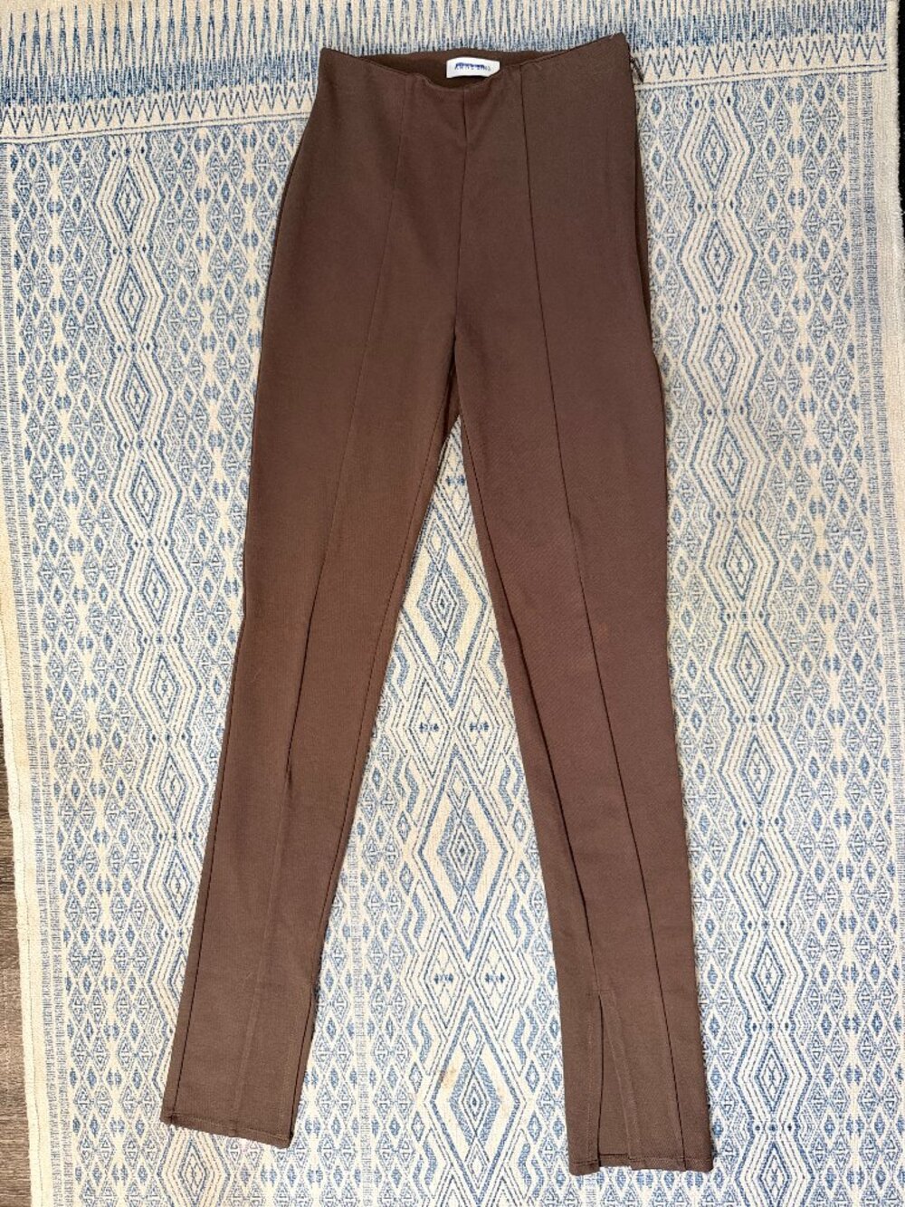ANINE BING Max Paneled Split-Hem Ponte Pants-Espresso/Brown- US 0/2 MSRP $229 - Picture 4 of 14